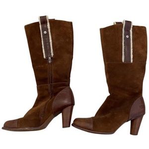 UGG Tess Heeled Suede & Leather Boots